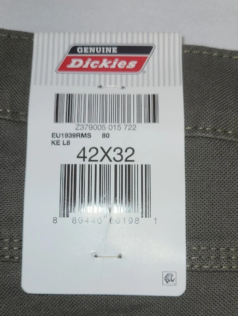Dickies Flex Olive Men's Duck Carpenter Relaxed Fit Pants utility grunge 42x32